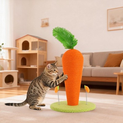 Cat Scratching Post, Cute Carrot Scratching Post, Cat Scratcher for Indoor Cats