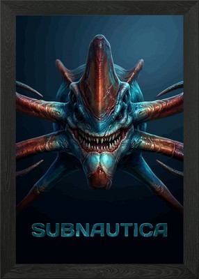 Subnautica Reaper Leviathan Poster Framed Wall Art Poster Print Picture