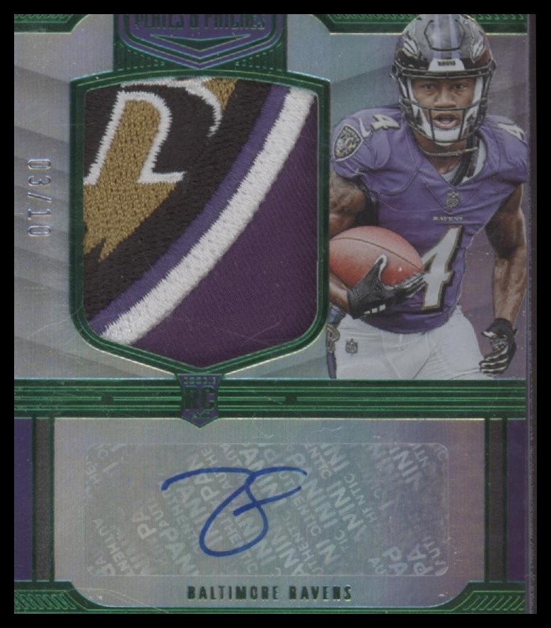 2023 Panini Plates & Patches #RPA-9 Zay Flowers Rookie Patch Auto