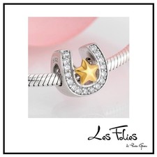 Charm Ferro di Cavallo stella oro ciondolo in argento 925 - Les Folies