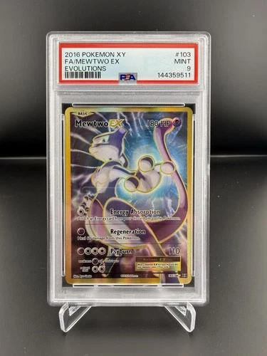 2016 Pokemon XY Evolutions Mewtwo EX Full Art #103/108 PSA 9