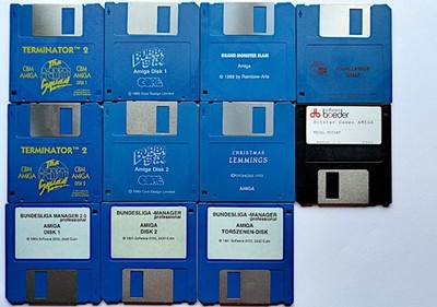 Amiga Disketten Spiele Lot Terminator 2 Bubba n Stix Lemmings ungetestet