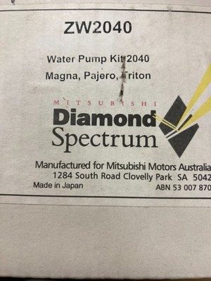 OEM Genuine MITSUBISHI ZW 2040 WATER PUMP KIT MAGNA PAJERO TRITON JAPAN DIAMOND