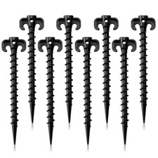 8 Pack 7.5 Inch Heavy Duty Spiral Tent Stakes Ground Anchors for Yard Lawn
