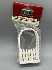 Lemax Village Collection Miniature Wooden Arbor W Swinging Gate 1998 NEW