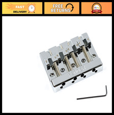 4-String Bass Bridge Assembly, Zinc Saddles, Drop-In Replacement, Enhanced Susta