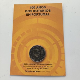 2 Euro Portugal 2026 100 Jahre Rotaryclub in Portugal in ORIGINAL COINCARD