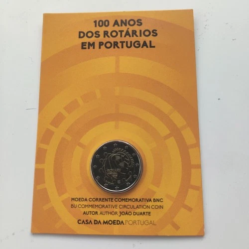 2 Euro Portugal 2026 - 100 Years Rotary Club in Portugal in ORIGINAL COINCARD