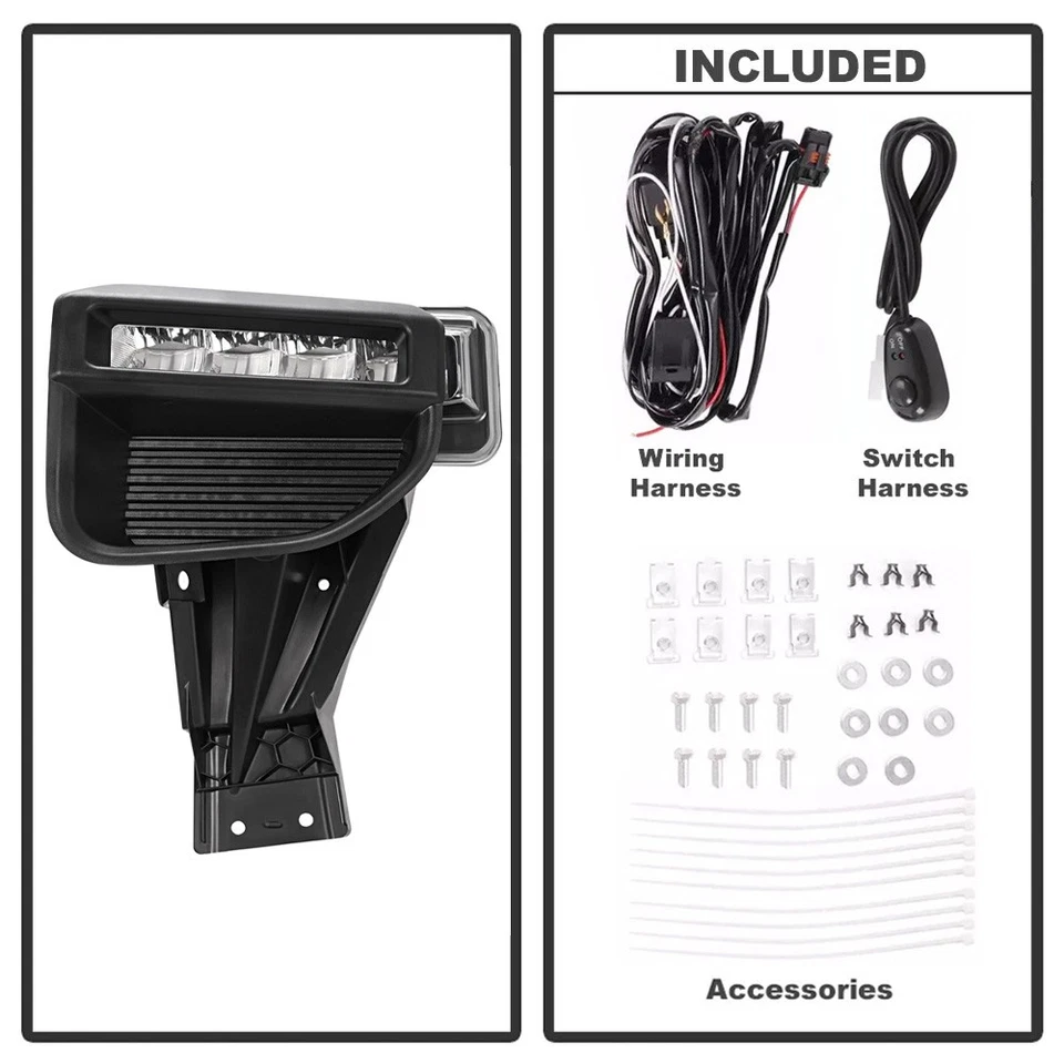 Luces antiniebla LED conductor y pasajero KUAFU para Ford F250 F350 Super Duty 2020-2022 Foto 4 de 4