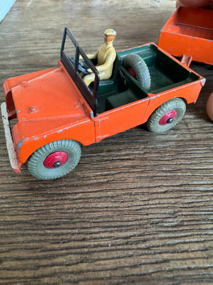 DINKY TOYS LAND ROVER REF 27D ET REMORQUE 341 MADE IN ENGLAND MECCANO