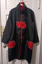 Naruto Cosplay Costume: High-Collar Akatsuki Cloak Size XL, NWOT