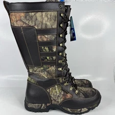 Guide Gear Boots Mens Buffalo Leather Snake Boot Camo Camouflage Hunting Size 13