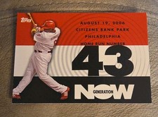 2007 Topps Generation Now Insert #GN43 Phillies Ryan Howard Baseball Card
