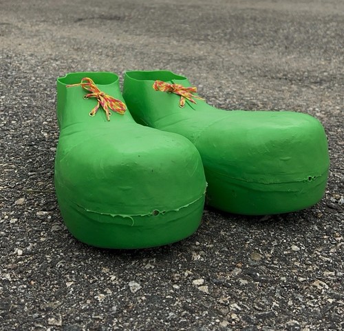 Vintage 1978 Rubie's Clown Costume Shoes #741 Adult Unisex rarely seen green FUN