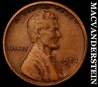 1923-S Lincoln Wheat Cent - Scarce  Very Fine+  Semi-key  Better Date  #i6728