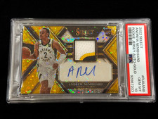 ANDREW NEMBHARD 2022 SELECT GOLD PRIZM 3-COLOR PATCH AUTO ROOKIE RC /10 PSA 10