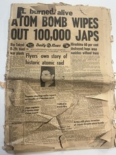 LA Daily news Los Angeles, August 8, 1945 Atom Bomb Japan Newspaper 40 Pages