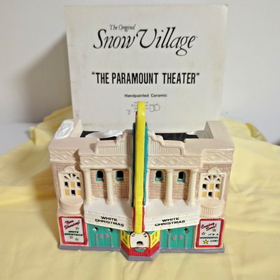 Department 56 Snow Village  The Paramount Theater  #5142-0 With Box No Light
