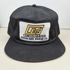 Vintage USA MADE K BRAND CGB Consolidated Grain Barge Patch Trucker Hat Snapback