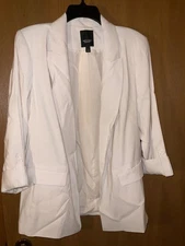 SIMPLY VERA WANG Cream Ivory Open Blazer Jacket Sz Large / L - New