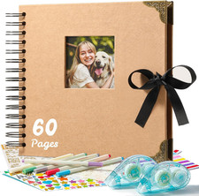 8 x 8 Inch Scrapbook Album 60 Pages with Scrapbooking DIY Kits. Window Photo Alb