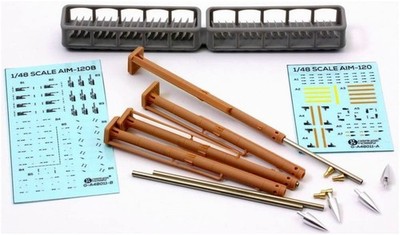 Orange Hobby 1/48 Scale Aim-120B Amraam (4-Pack) Plastic Model Kit Parts Orea480