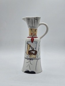 Vintage JIC Ceramic Baker Chef Olive Oil Cruet