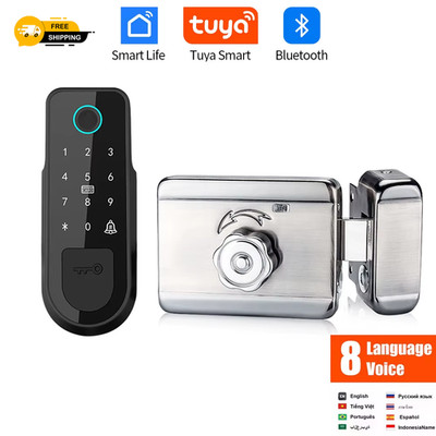 Tuya Smart Bluetooth Türschloss Felgenriegel Passwort RFID Karte elektronisches Torschloss