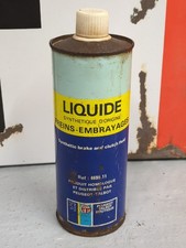 Vintage French Peugeot Talbot Brake Fluid 485Ml Tin / Can (PE12)