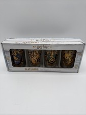 Harry Potter School Sigils Pint Beer Glass Set of Four New/Unused-Slytherin