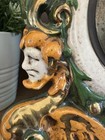 1910 Antique German Minxie Ceramic Mantel Clock w/ Cherubs Majolica Rococo — photo 7