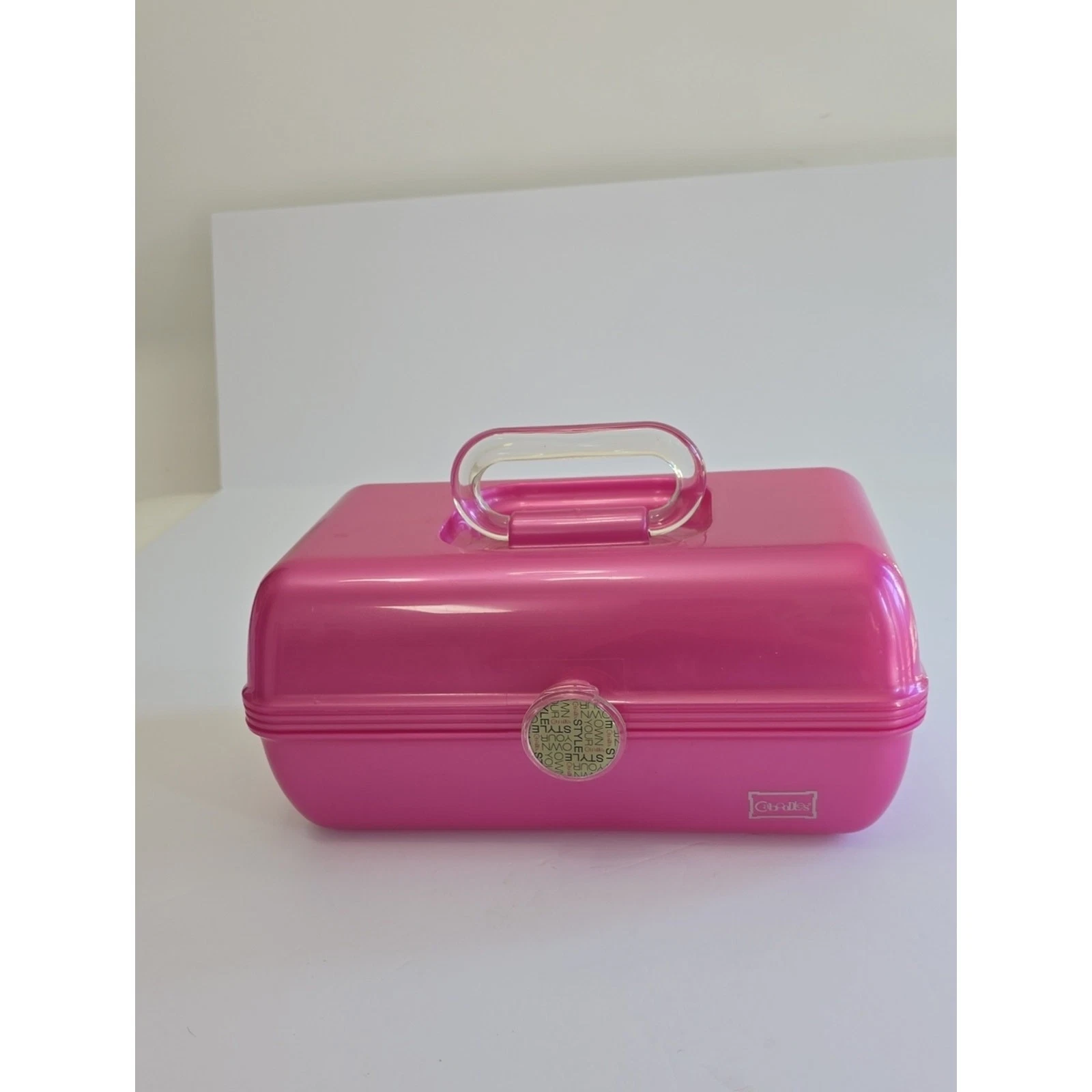 Vintage Caboodles Pink Cosmetic Travel Make Up Case Organizer