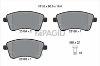 Bremsbelagsatz Scheibenbremse Pagid T1973N FüR KIA Venga YN Hatchback Van Crdi