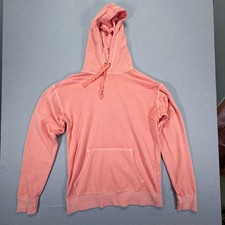 Old Navy Hoodie Women Small Coral Excellent Garment Dyed French Terry Pullover