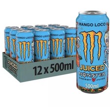 Monster Energy Drink 12 Pack (12 x 500ml) Carbonated Sports Beverage Drinks