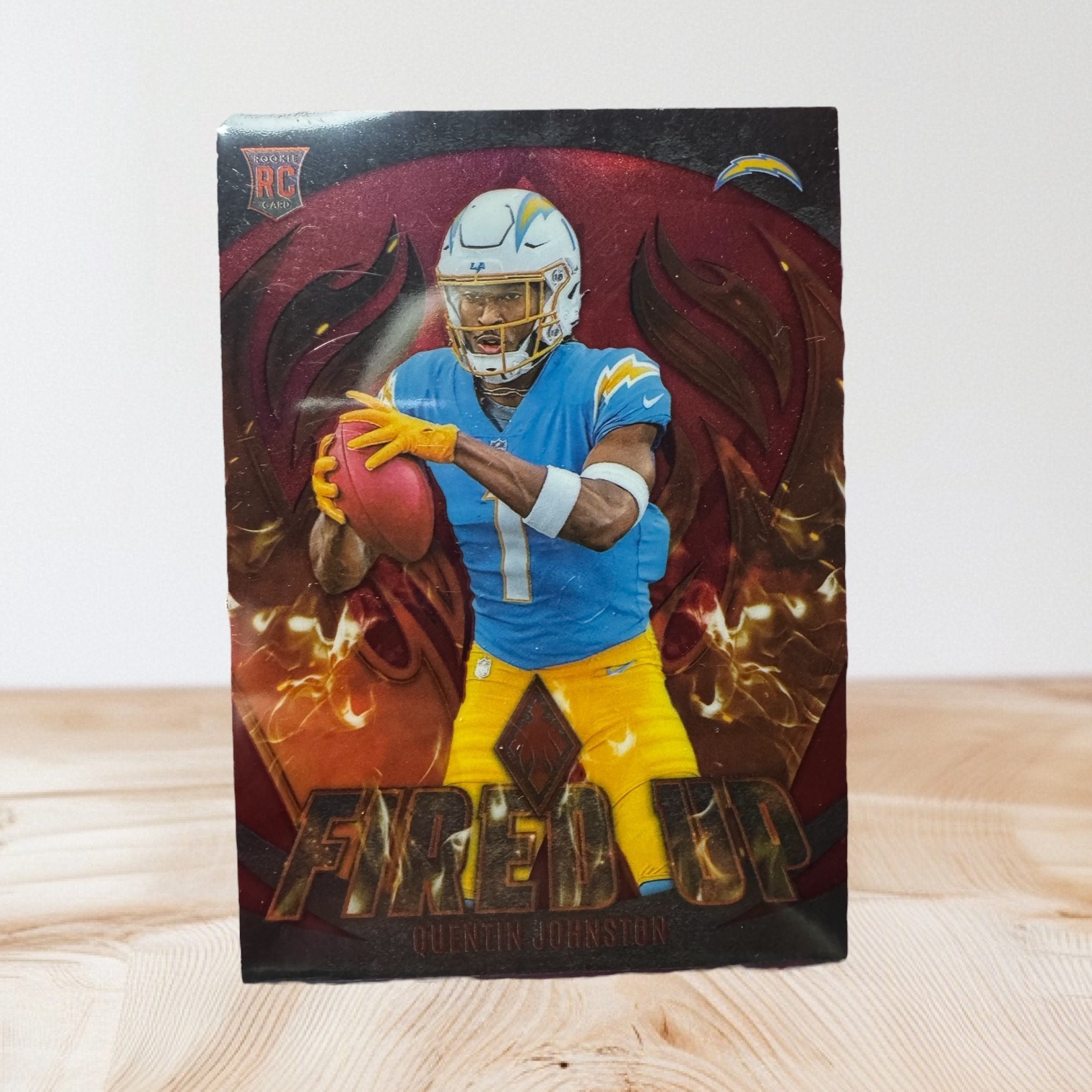 2023 Panini Phoenix Quentin Johnston Fired Up Rookie Red /199 ROOKIE!