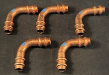 (QTY. 5) Mueller Streamline RP02716 3/8" ACR Copper Press Fittings 90° Elbow NEW
