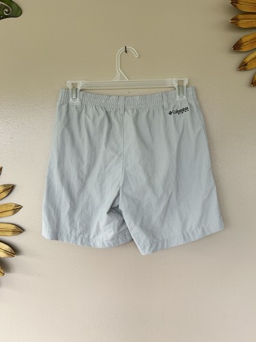 Columbia Backcast PFG Omni Shade Water Shorts Boys XL Light Blue Fishing Outdoor - Picture 3 of 5