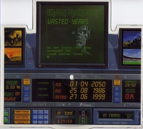 Iron Maiden, "Wasted Years" Shaped Picture Disc 1986. Still Sealed!