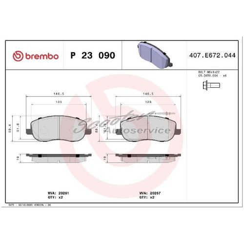 Brembo Bremsbelagsatz Vorne – Sinter Long Life Für Kawasaki Z750 (2004-2006), Längere Haltbarkeit, Weißes Plakett
