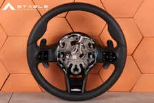MINI F54 F55 F56 F57 F60 LCI STEERING WHEEL SPORT JCW HEATED PADDLE NAPPA 30 km!