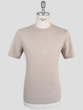 NEW GRAN SASSO TAUPE COTTON T-SHIRT US 36 - EU 46 G4S75