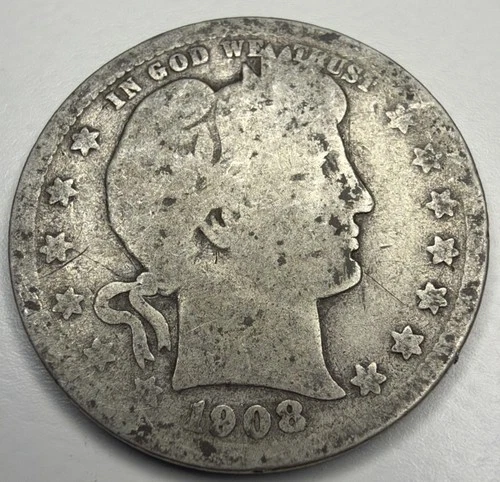 1908 D Barber Quarter T45