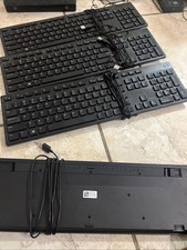 Lot Of 5 Dell KB216-BK-US Wired Keyboard - Black RKR0N, 0RKR0N G4D2W Used Tested
