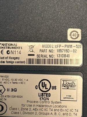National Instruments cFP-PWM-520 8-Channel PWM Output Module - Working Pull