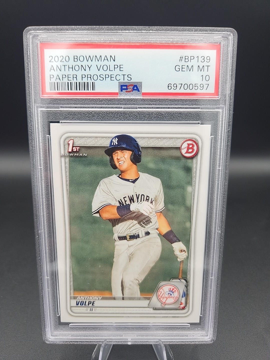 2020 Bowman 1st Paper Prospects Anthony Volpe #BP-139 New York Yankees PSA 10
