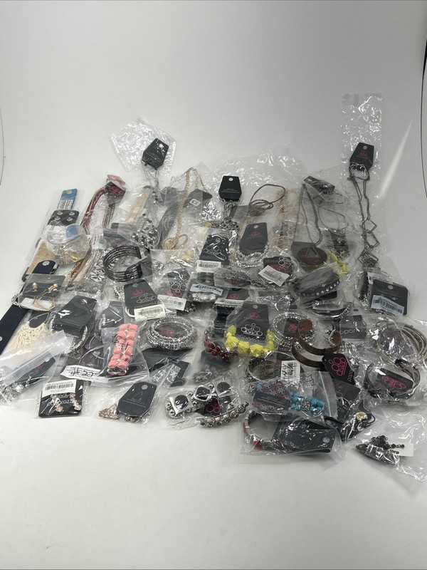 Paparazzi Costume Jewelry Earrings Bracelets Necklace Barrette Color Lot of 68