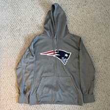 Nike New England Patriots Hoodie Men's Medium Gray Sweatshirt Dri-Fit NFL