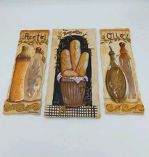 Kate Mcrestie Wall Decor Baguette, Olio, Aceto Oil And Vinegar - Set Of 3