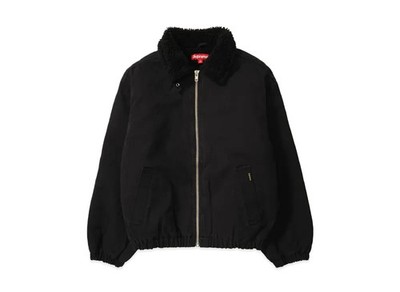 Supreme Faux Shearling Lined Bomber Jacket ''Black'' New Authentic